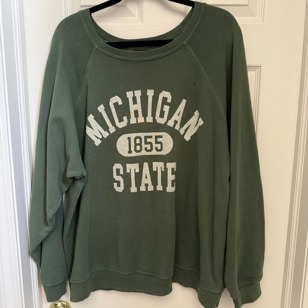 Michigan State 1855 Green Crewneck Sweatshirt